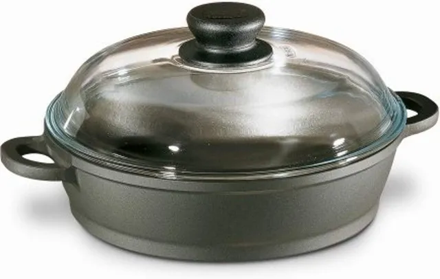 berndes-schmorkasserolle-bonanza-28-cm-servierpfanne-mit-glasdeckel-3-lagige-ant image 1
