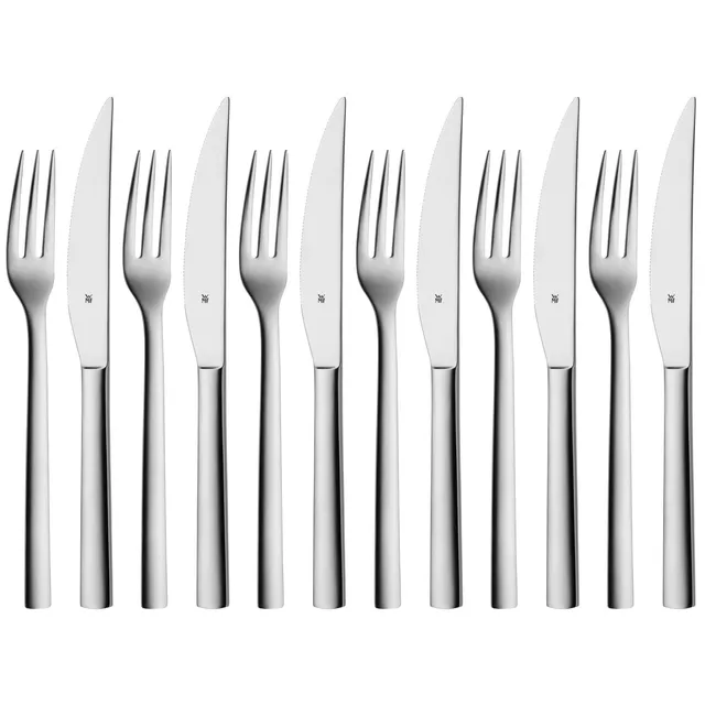 wmf-nuova-steakbesteck-12-teilig-set-f-r-6-personen-steakgabel-und-steakmesser-c image 1