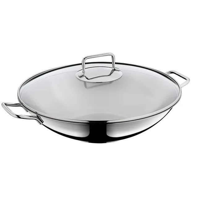 wmf-macao-wok-induktion-2-teilig-wokpfanne-36-cm-mit-glasdeckel-cromargan-edelst image 1