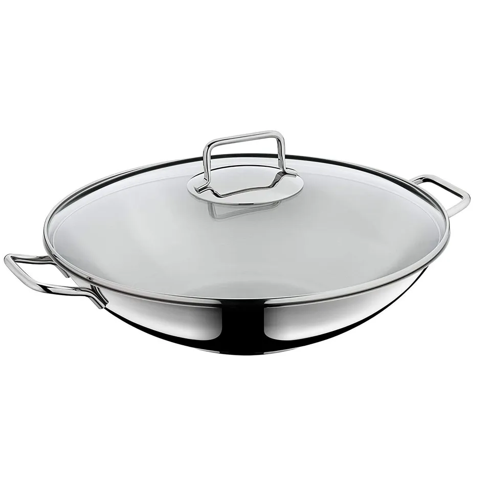 wmf-macao-wok-induktion-2-teilig-wokpfanne-36-cm-mit-glasdeckel-cromargan-edelst image 1