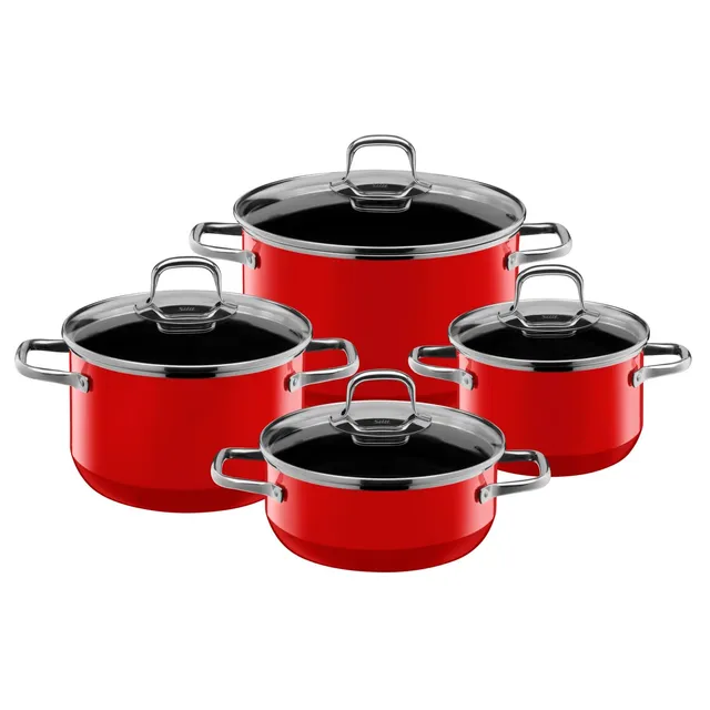 silit-elegance-line-topfset-4-teilig-rot-induktions-kochtopf-set-mit-glasdeckel- image 1