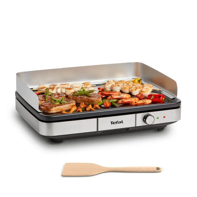 tefal-maxi-plancha-cb690d-elektro-tischgrill-2300-w-extra-gro-e-antihaft-teppany image 1
