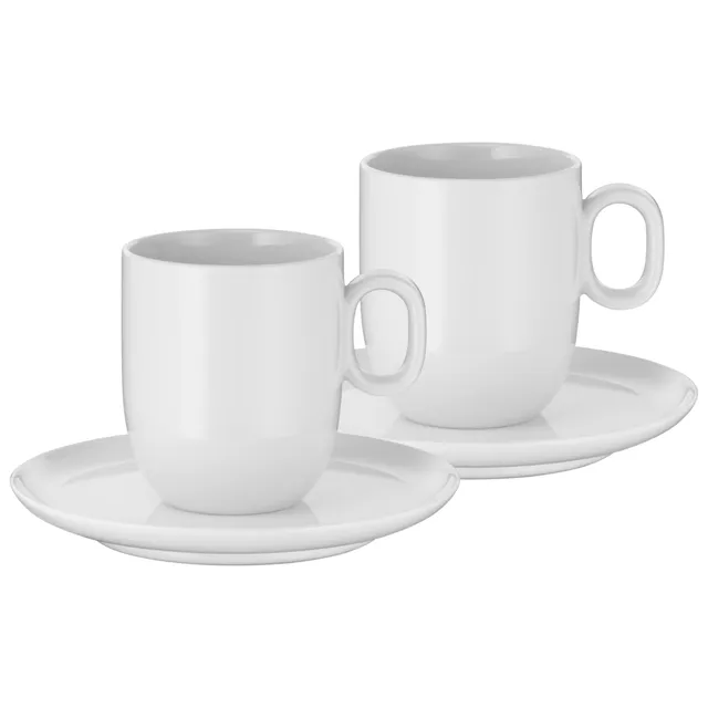 wmf-barista-kaffeetassen-set-4-teilig-2-caf-cr-me-tassen-170-ml-mit-2-untertasse image 1