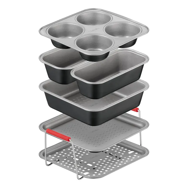 tefal-dail-easy-6-tlg-hei-luftfritteusen-accessoires-set-mit-lochblech-tablett-b image 1