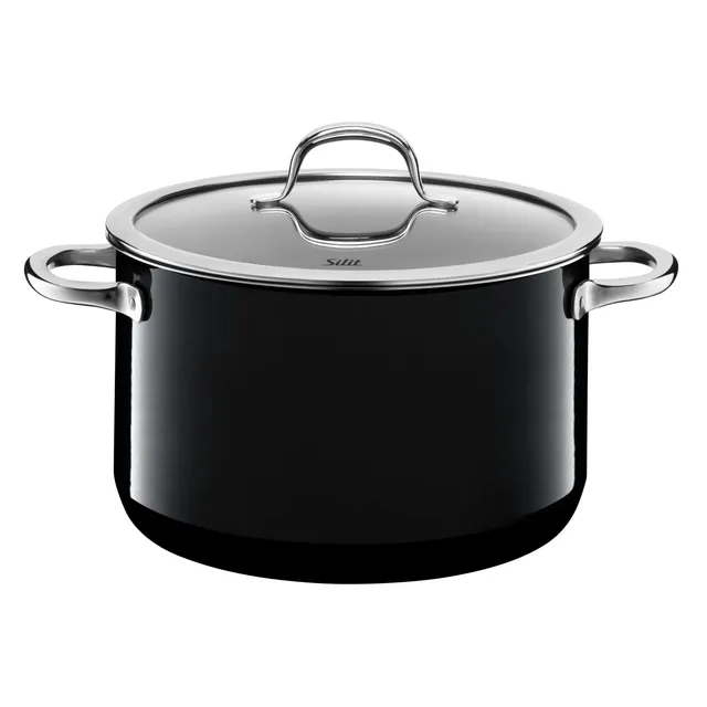 silit-passion-black-bratentopf-24-cm-mit-glasdeckel-induktions-kochtopf-4-4-lite image 1