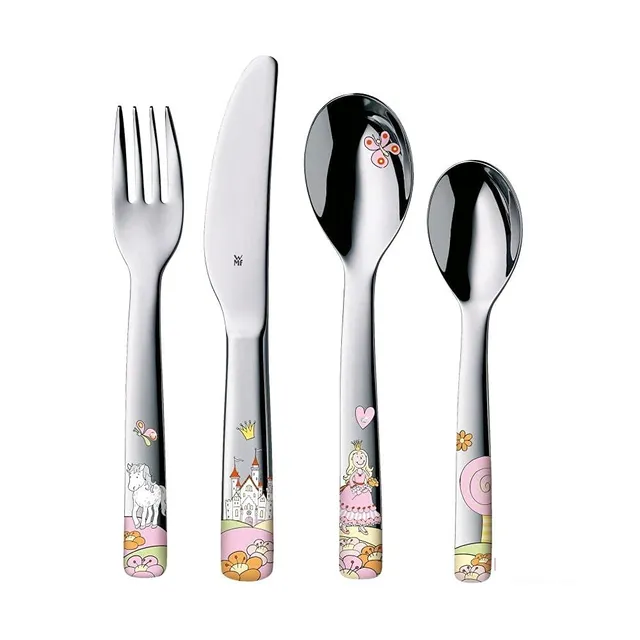 wmf-prinzessin-anneli-kinderbesteck-set-4-teilig-edelstahl-f-r-kinder-ab-3-jahre image 1