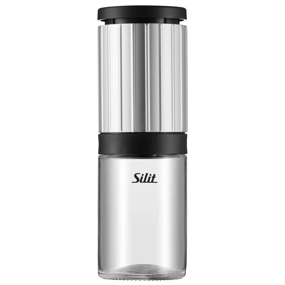 silit-piccante-salz-und-pfefferm-hle-14-cm-edelstahl-glas-mit-keramikmahlwerk-st image 1