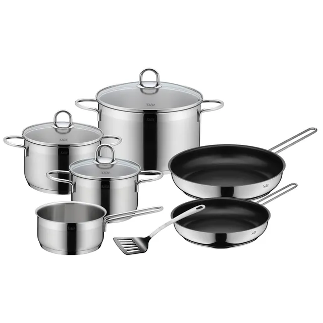 silit-diamant-topfset-induktion-7-teilig-kochtopf-set-mit-glasdeckeln-2-pfannen- image 1