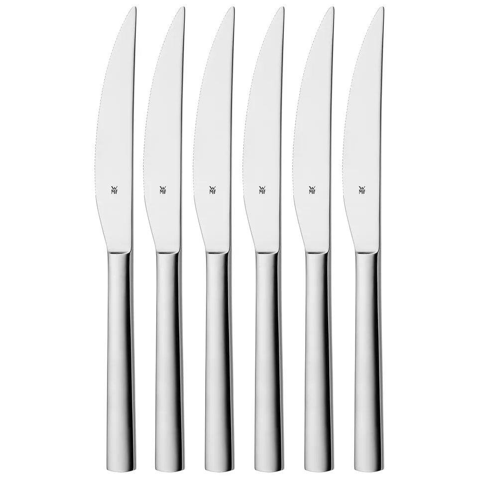 wmf-nuova-steakmesser-set-6-teilig-23-cm-pizzamesser-aus-cromargan-edelstahl-pol image 1