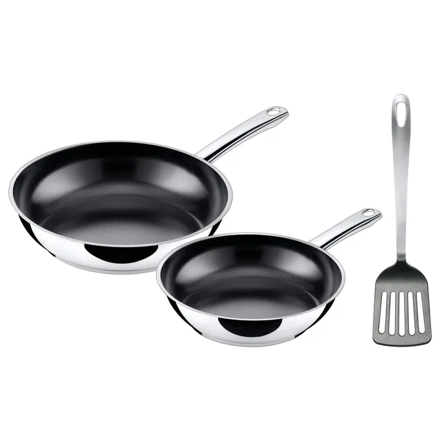 Silit Talis Pfannenset 3-teilig, Bratpfannen 20/24 cm CeraProtect beschichtet, Induktion, backofenfest, mit Pfannenwender