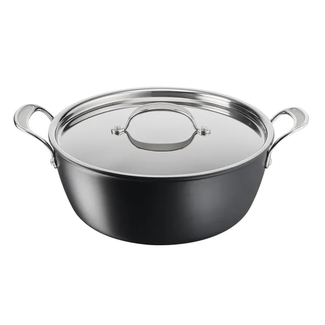 tefal-jamie-oliver-batch-cooking-kochtopf-30-cm-mit-deckel-harteloxiert-antihaft image 1