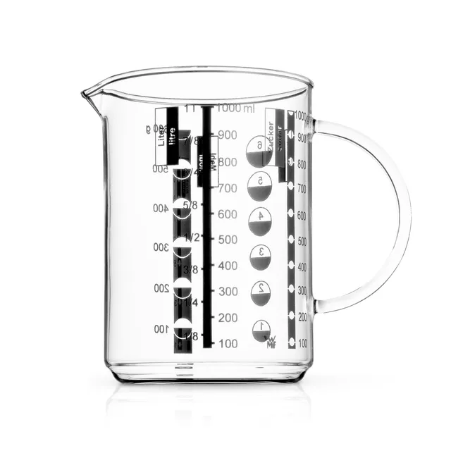 wmf-gourmet-glas-messbecher-1-l-hitzebest-ndig-pr-zise-4-fach-skalierung-mikrowe image 1