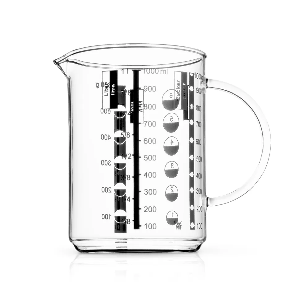 wmf-gourmet-glas-messbecher-1-l-hitzebest-ndig-pr-zise-4-fach-skalierung-mikrowe image 1