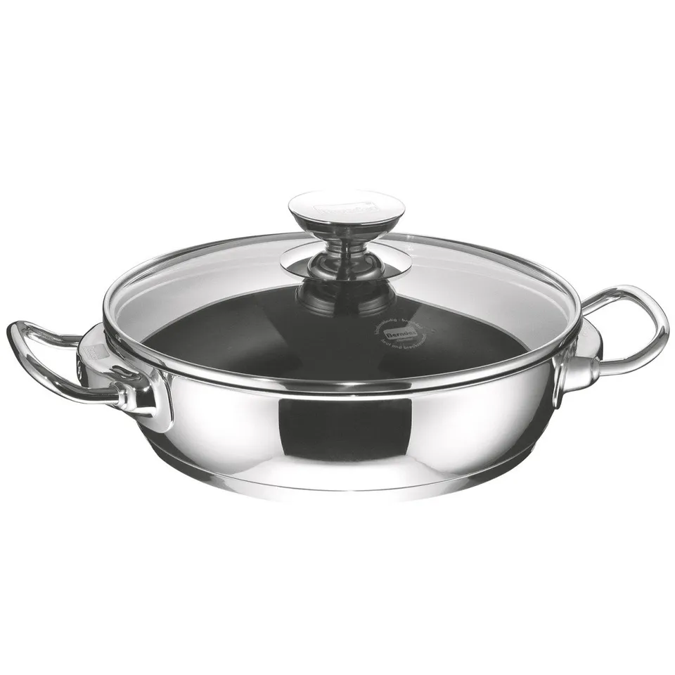 berndes-schmorkasserolle-28-cm-mit-glasdeckel-beschichtete-servierpfanne-mit-hoh image 1