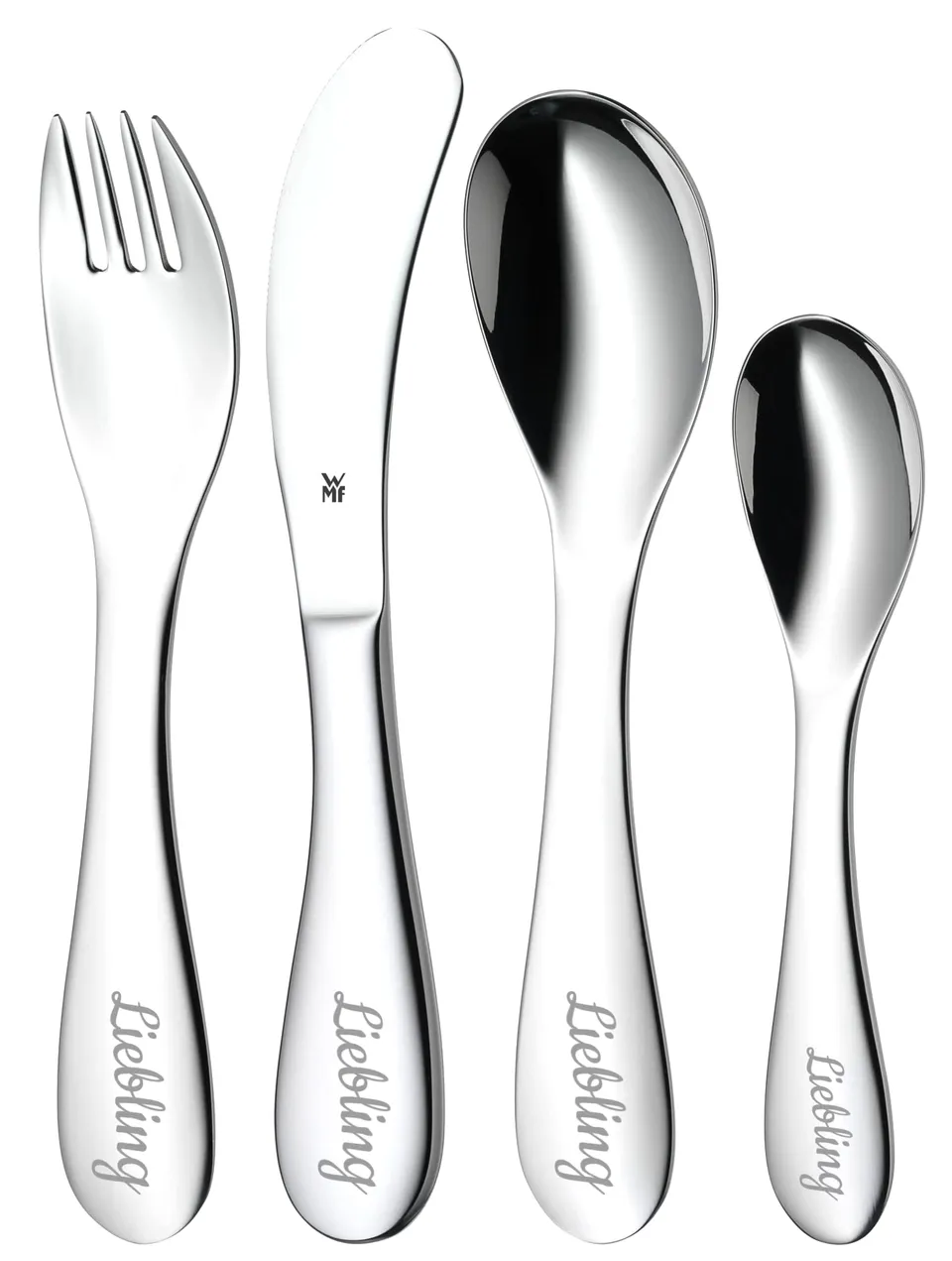 wmf-knuddel-kinderbesteck-4-teilig-mit-namensgravur-personalisiertes-kinderbeste image 1