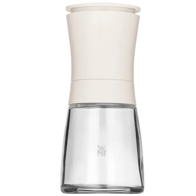 wmf-trend-salz-und-pfefferm-hle-14-cm-keramikmahlwerk-glasbeh-lter-unbef-llt-wei image 1