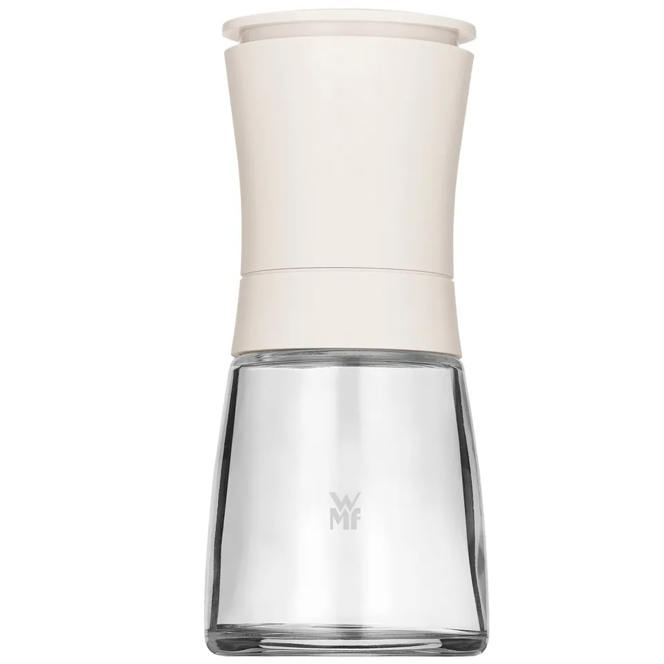 wmf-trend-salz-und-pfefferm-hle-14-cm-keramikmahlwerk-glasbeh-lter-unbef-llt-wei image 1