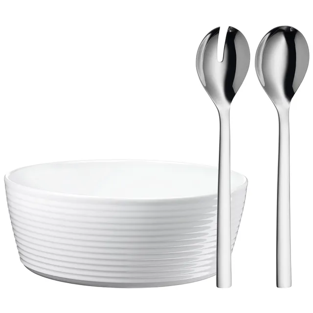 wmf-nuova-salatsch-ssel-set-3-teilig-salatschale-porzellan-25-cm-3-5-l-mit-salat image 1