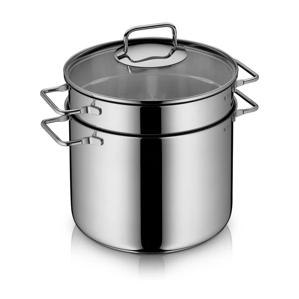wmf-nudeltopf-mit-siebeinsatz-24-cm-7-l-induktion-spaghettitopf-mit-glasdeckel-c image 1