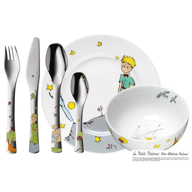 wmf-der-kleine-prinz-kinder-geschirrset-6-teilig-kindergeschirr-mit-kinderbestec image 1