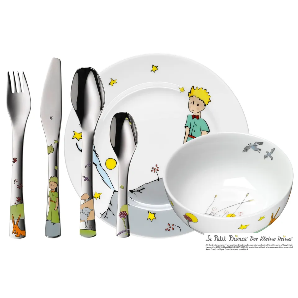 wmf-der-kleine-prinz-kinder-geschirrset-6-teilig-kindergeschirr-mit-kinderbestec image 1