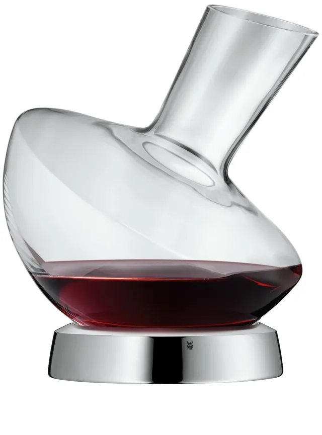wmf-jette-weindekanter-0-75-l-mit-edelstahl-sockel-mundgeblasene-dekantierkaraff image 1