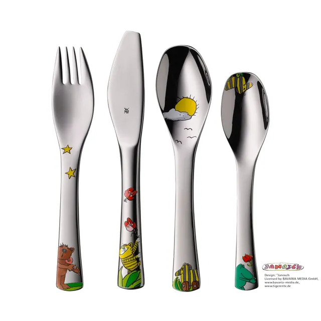 wmf-janosch-kinderbesteck-set-4-teilig-cromargan-edelstahl-poliert-ab-3-jahre-sp image 1