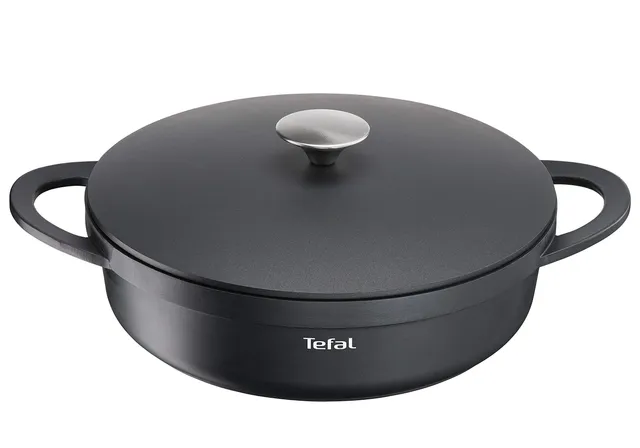 tefal-trattoria-e21872-schmorpfanne-28-cm-mit-hohem-rand-und-gussdeckel-servierp image 1