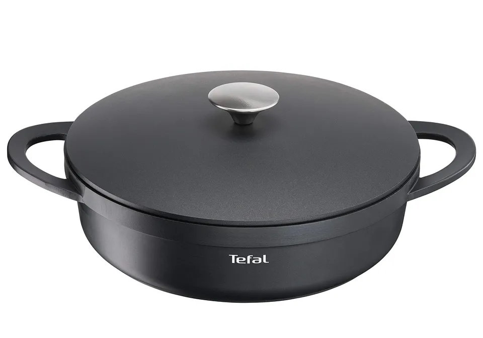tefal-trattoria-e21872-schmorpfanne-28-cm-mit-hohem-rand-und-gussdeckel-servierp image 1