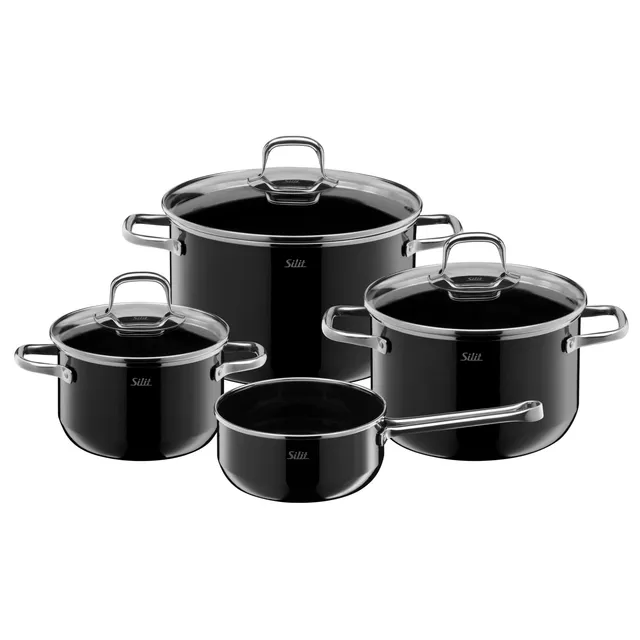 silit-elegance-line-topfset-induktion-4-teilig-kochtopf-set-mit-glasdeckel-silar image 1