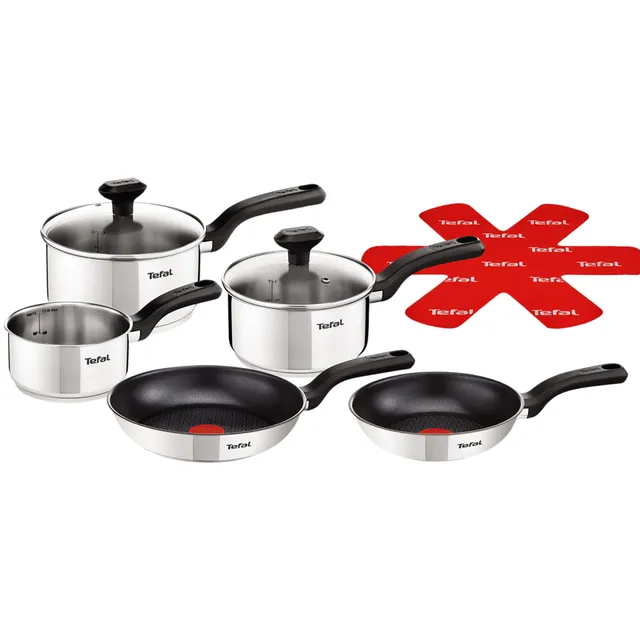 tefal-comfort-max-kochgeschirr-set-11-teilig-edelstahl-18-10-mit-thermo-signal-t image 1