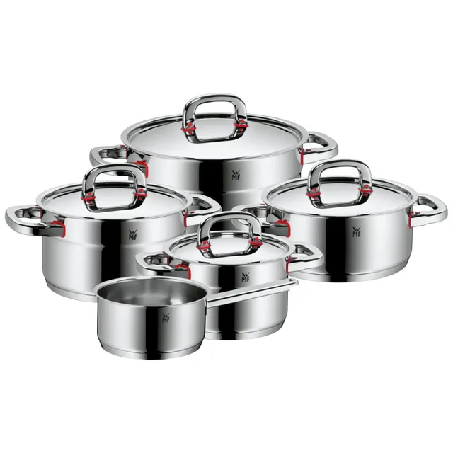wmf-premium-one-topfset-induktion-5-teilig-kochtopf-set-mit-metalldeckeln-cromar image 1