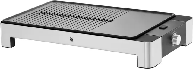 wmf-lono-tischgrill-flach-gerippt-elektrischer-grill-mit-2300-w-cromargan-edelst image 1