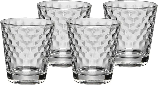 wmf-coffeetime-wassergl-ser-set-4-teilig-tumbler-gl-ser-265-ml-mit-wabenmuster-h image 1