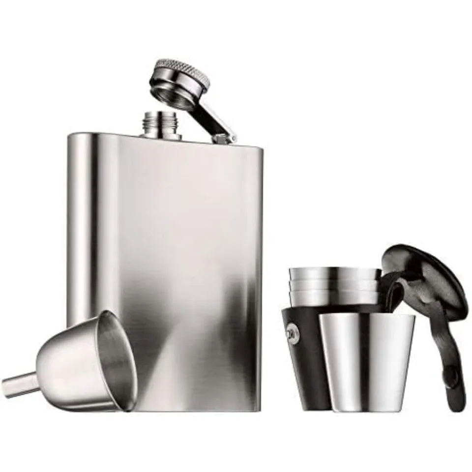 wmf-manhattan-flachmann-set-6-teilig-200-ml-flachmann-mit-trichter-4-schnapsgl-s image 1
