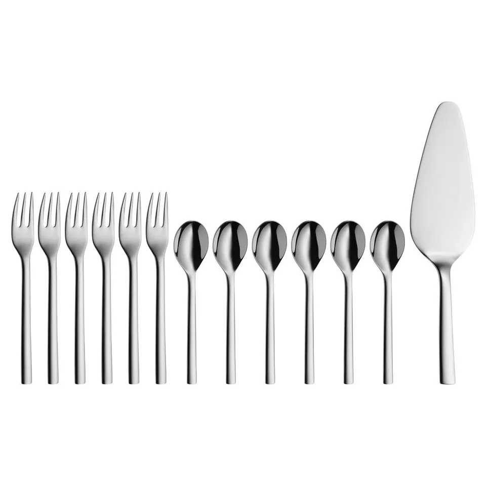wmf-nuova-kuchenbesteck-13-teilig-f-r-6-personen-kaffeel-ffel-kuchengabeln-torte image 1