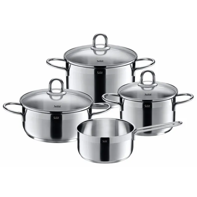 silit-diamant-topfset-induktion-4-teilig-kochtopf-set-mit-glasdeckeln-edelstahl- image 1