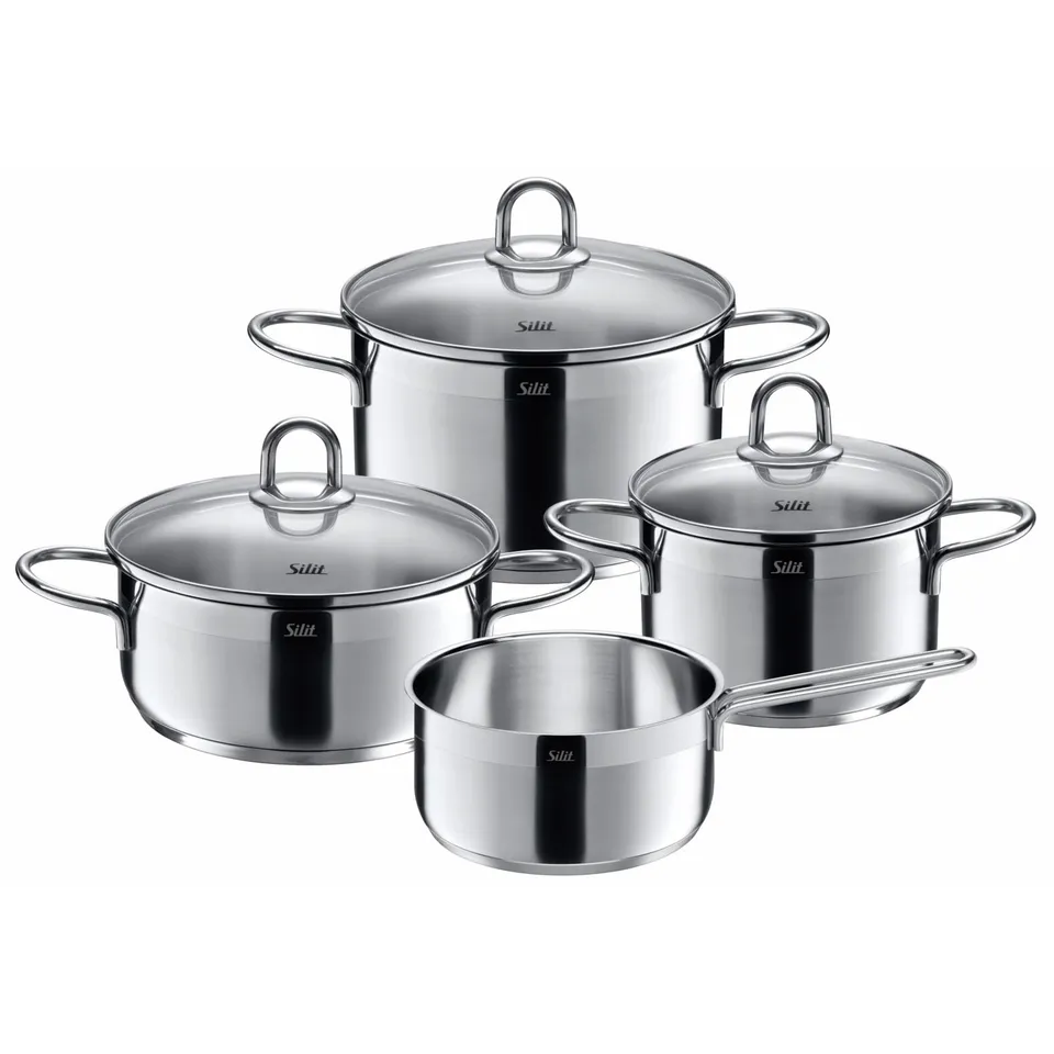 silit-diamant-topfset-induktion-4-teilig-kochtopf-set-mit-glasdeckeln-edelstahl- image 1