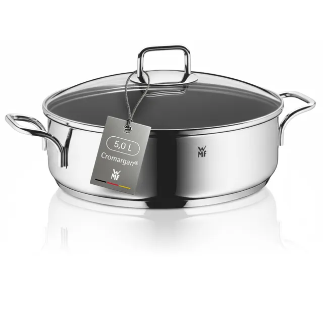 wmf-schmorpfanne-28-cm-mit-hohem-rand-und-glasdeckel-5-0-l-induktionsbr-ter-crom image 1