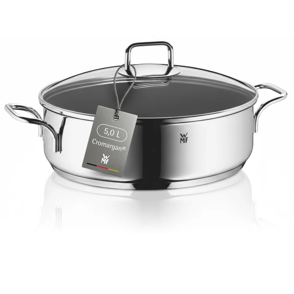 wmf-schmorpfanne-28-cm-mit-hohem-rand-und-glasdeckel-5-0-l-induktionsbr-ter-crom image 1
