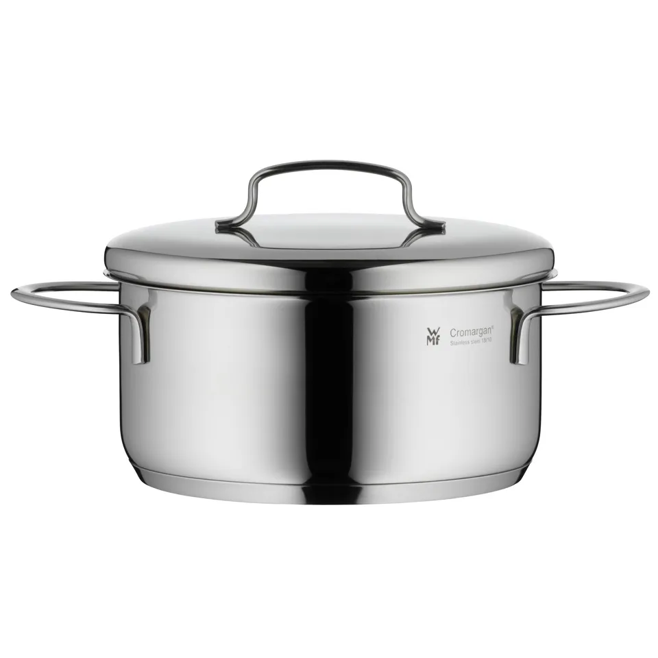 wmf-mini-kochtopf-16-cm-mit-metalldeckel-bratentopf-1-5-l-cromargan-edelstahl-po image 1