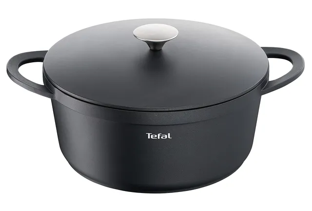 tefal-trattoria-e21853-schmortopf-28-cm-br-ter-aus-aluguss-mit-gussdeckel-und-ti image 1