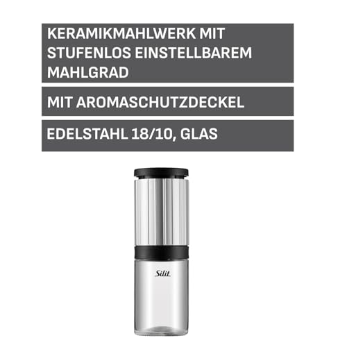 silit-piccante-salz-und-pfefferm-hle-14-cm-edelstahl-glas-mit-keramikmahlwerk-st image 5