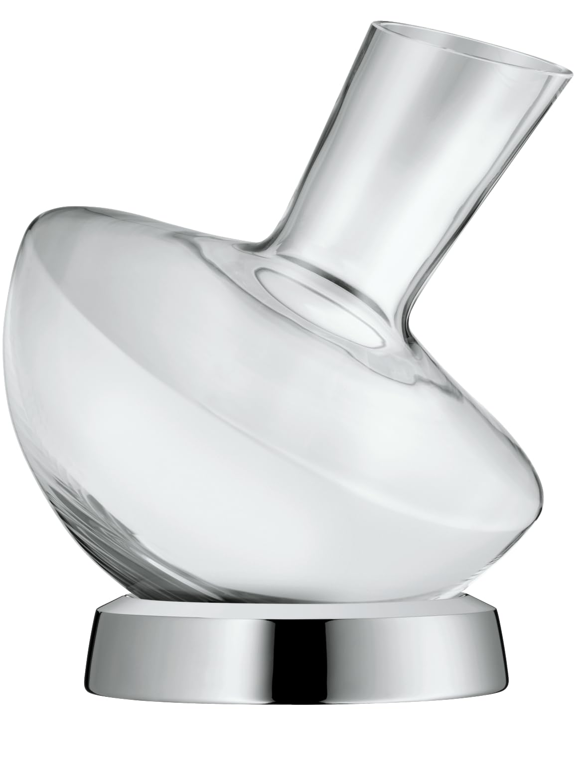 wmf-jette-weindekanter-0-75-l-mit-edelstahl-sockel-mundgeblasene-dekantierkaraff image 3