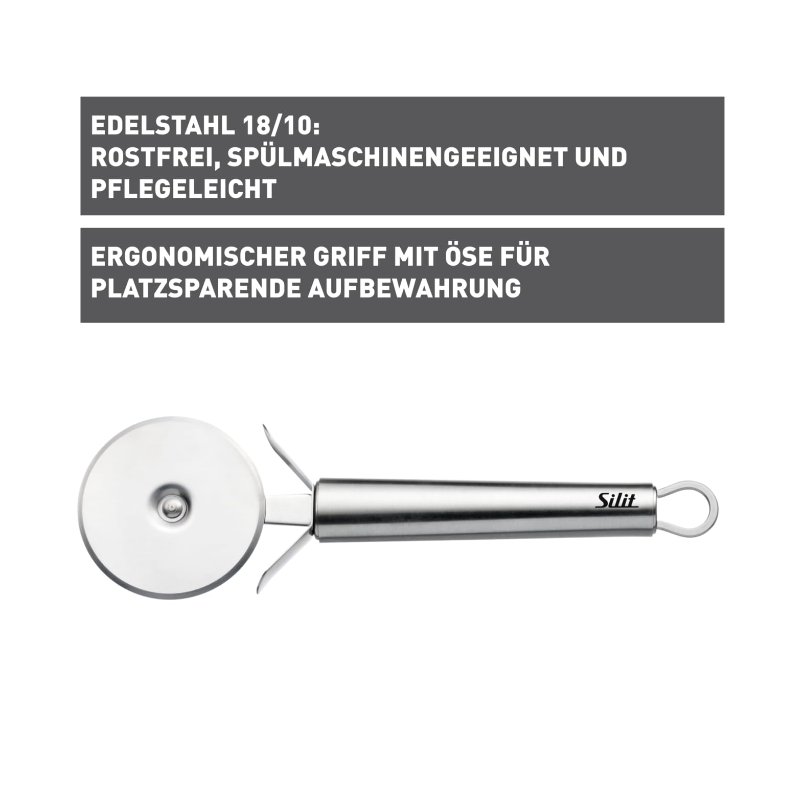 silit-classic-line-pizzaschneider-17-5-cm-pizzaroller-mit-gro-em-teigrad-6-5-cm- image 2