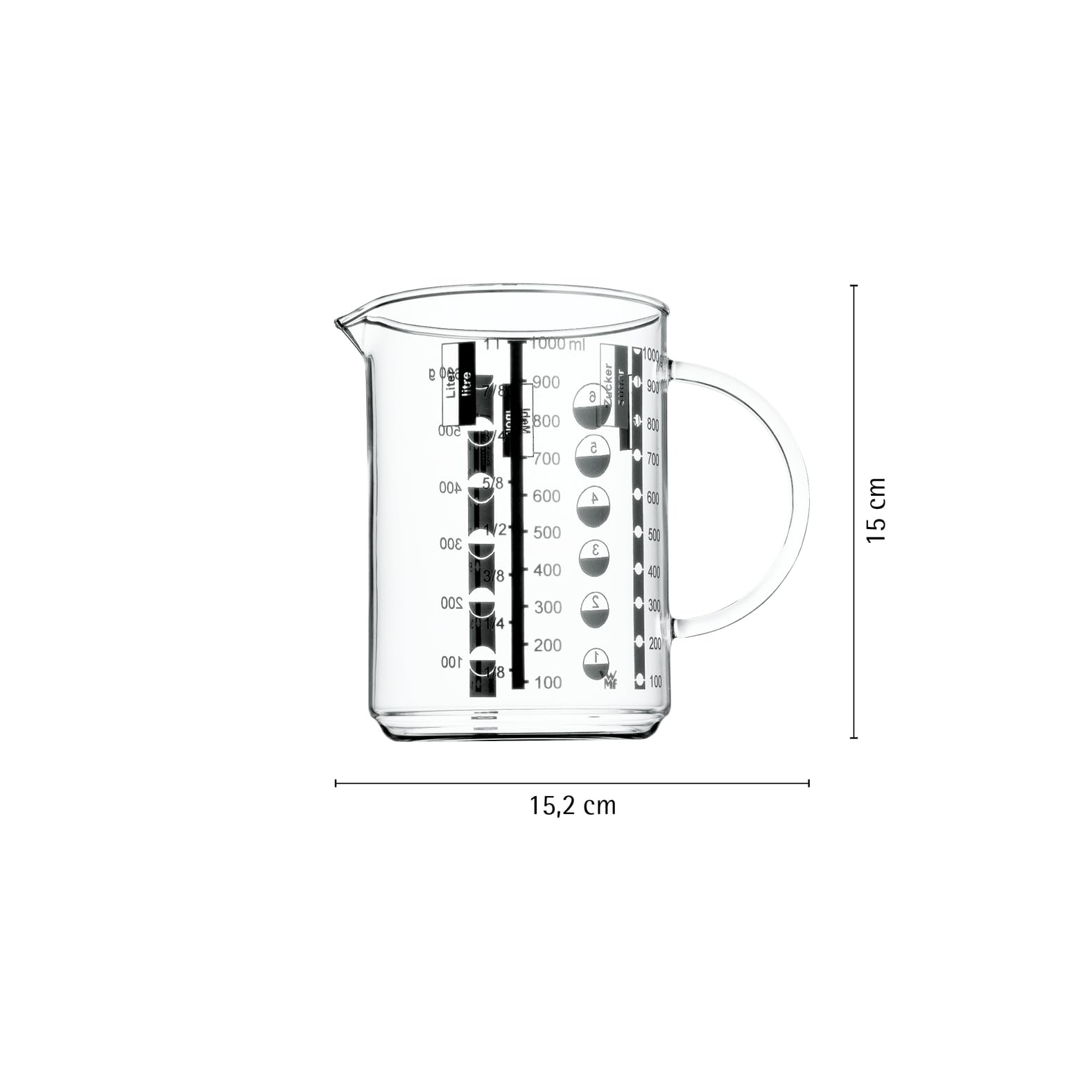 wmf-gourmet-glas-messbecher-1-l-hitzebest-ndig-pr-zise-4-fach-skalierung-mikrowe image 5