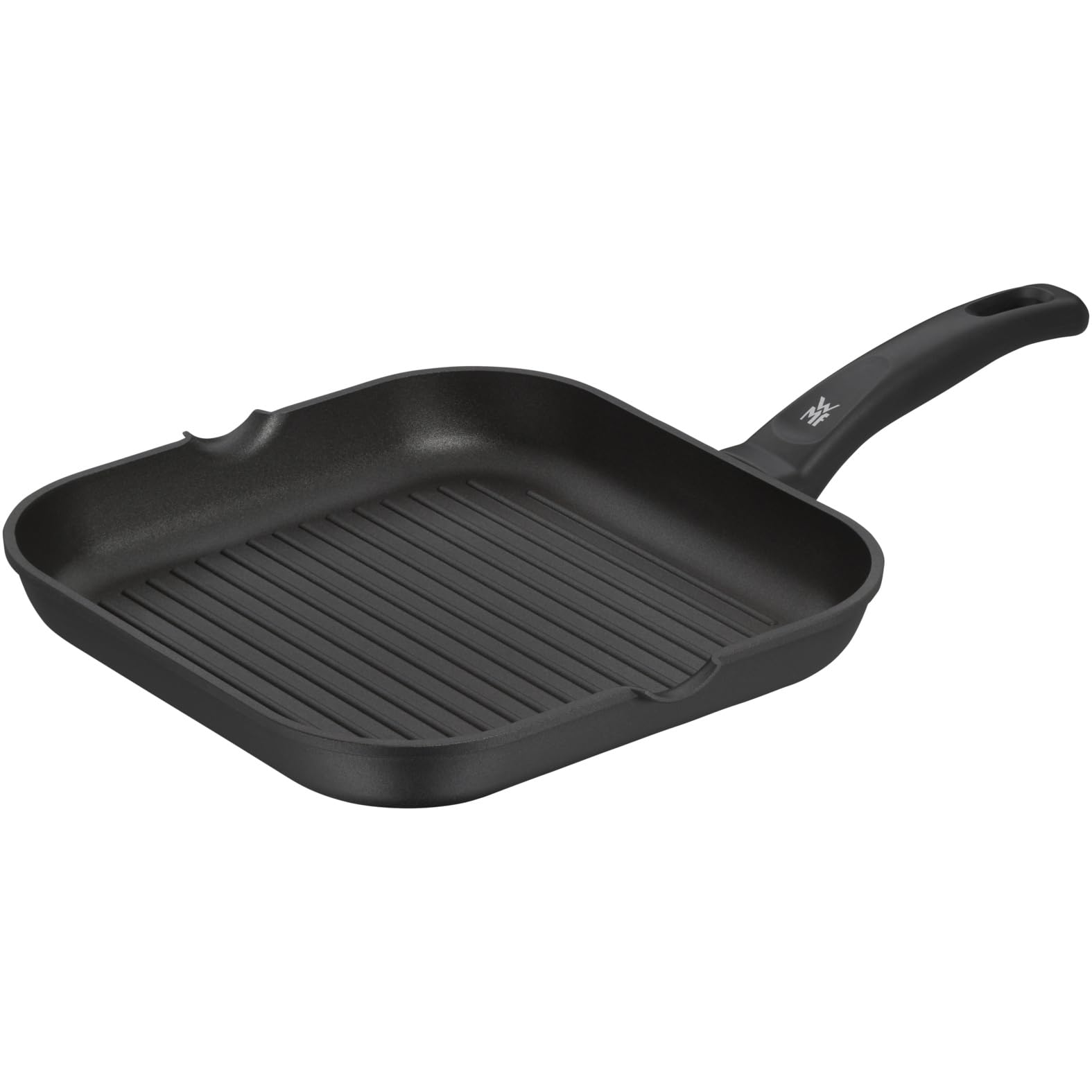wmf-grillpfanne-27-x-27-cm-mit-ausguss-gerillte-steakpfanne-aus-aluminium-mit-du image 1