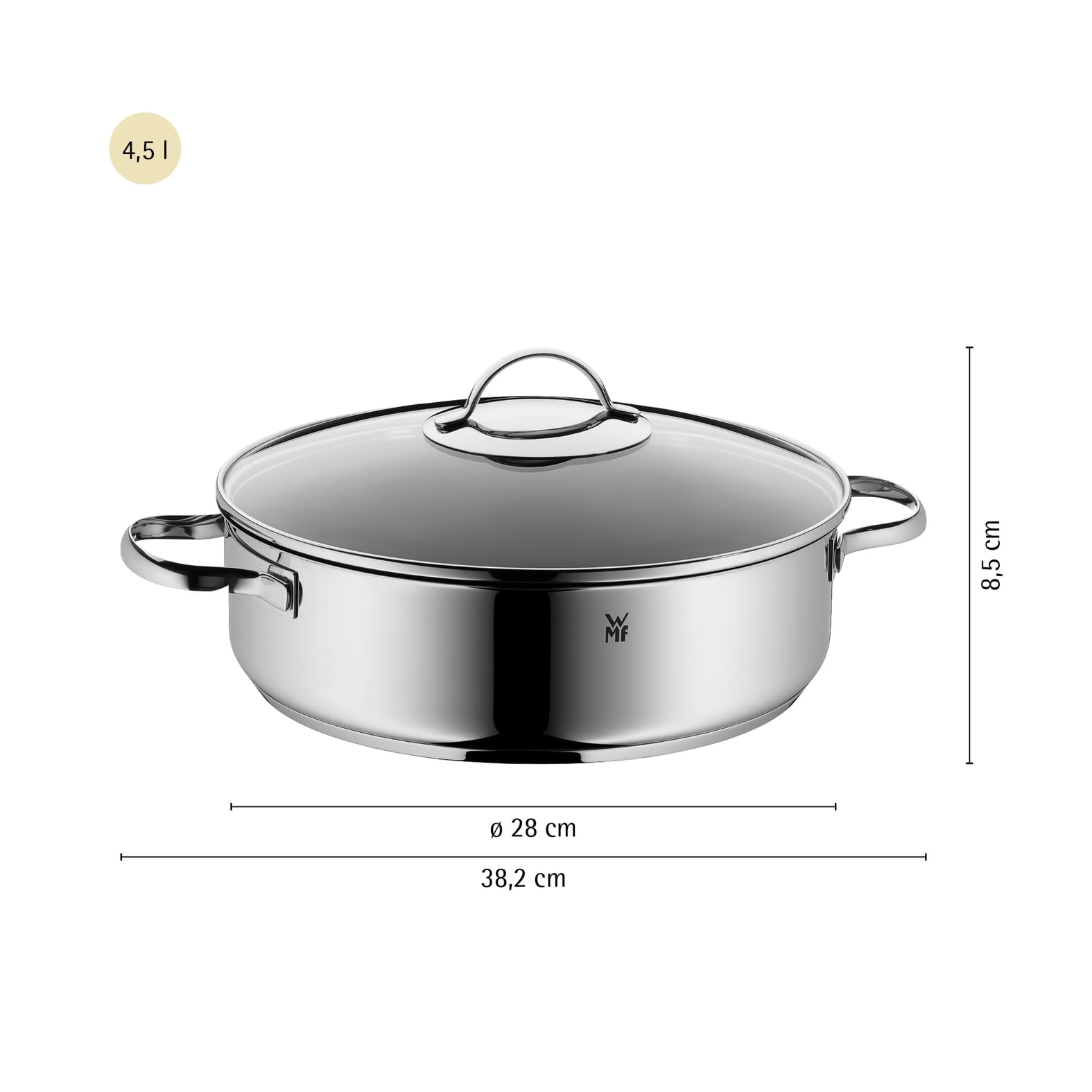 wmf-schmorpfanne-28-cm-mit-glasdeckel-5-l-cromargan-edelstahl-beschichtet-hoher- image 8