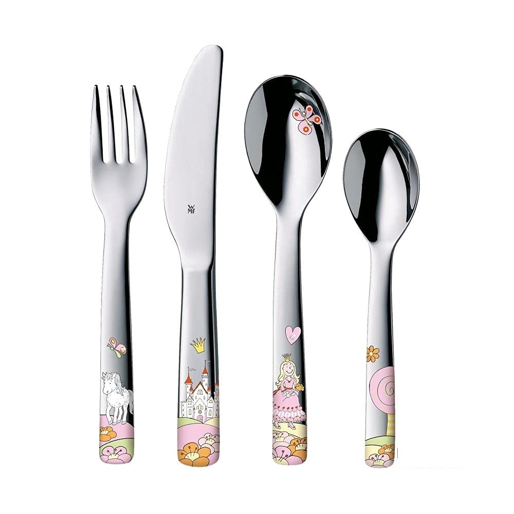 wmf-prinzessin-anneli-kinderbesteck-set-4-teilig-edelstahl-f-r-kinder-ab-3-jahre image 1