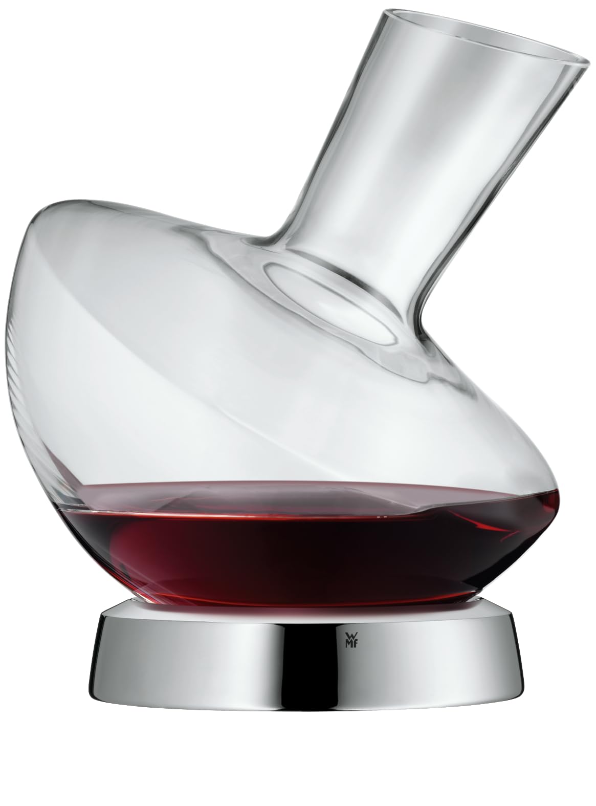 wmf-jette-weindekanter-0-75-l-mit-edelstahl-sockel-mundgeblasene-dekantierkaraff image 1